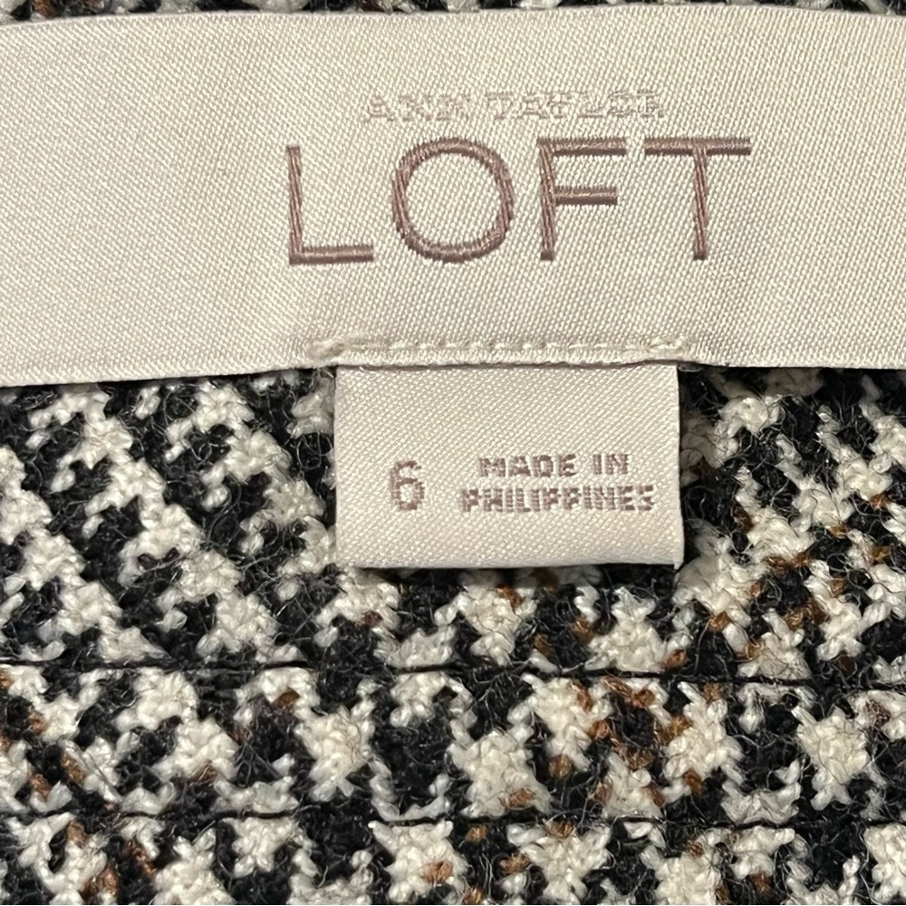 Loft Plaid Skirt Sz 6 - Picture 5 of 6